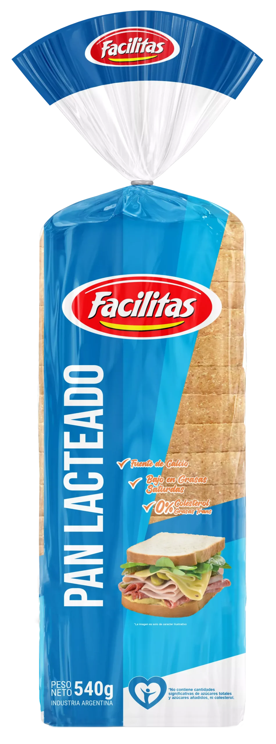 Pan Lacteado Grande x 540 grs