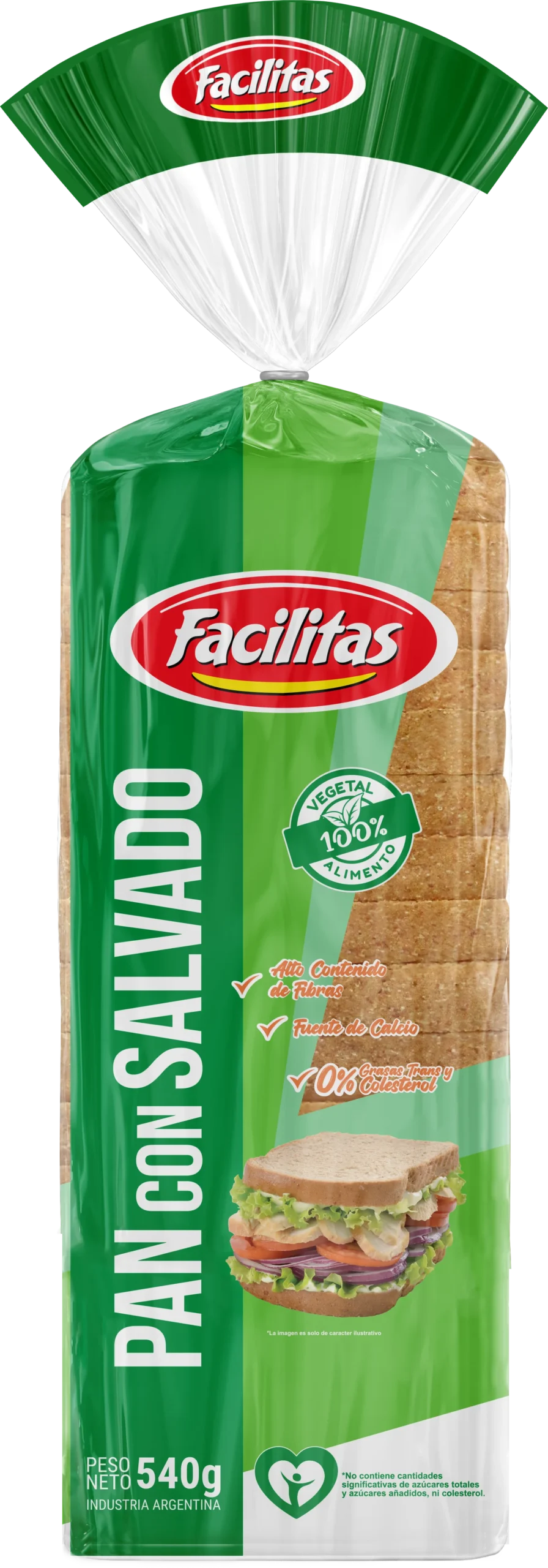 Pan Salvado Grande x 540 grs